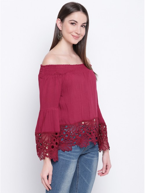 Off shoulder tops flipkart cheap